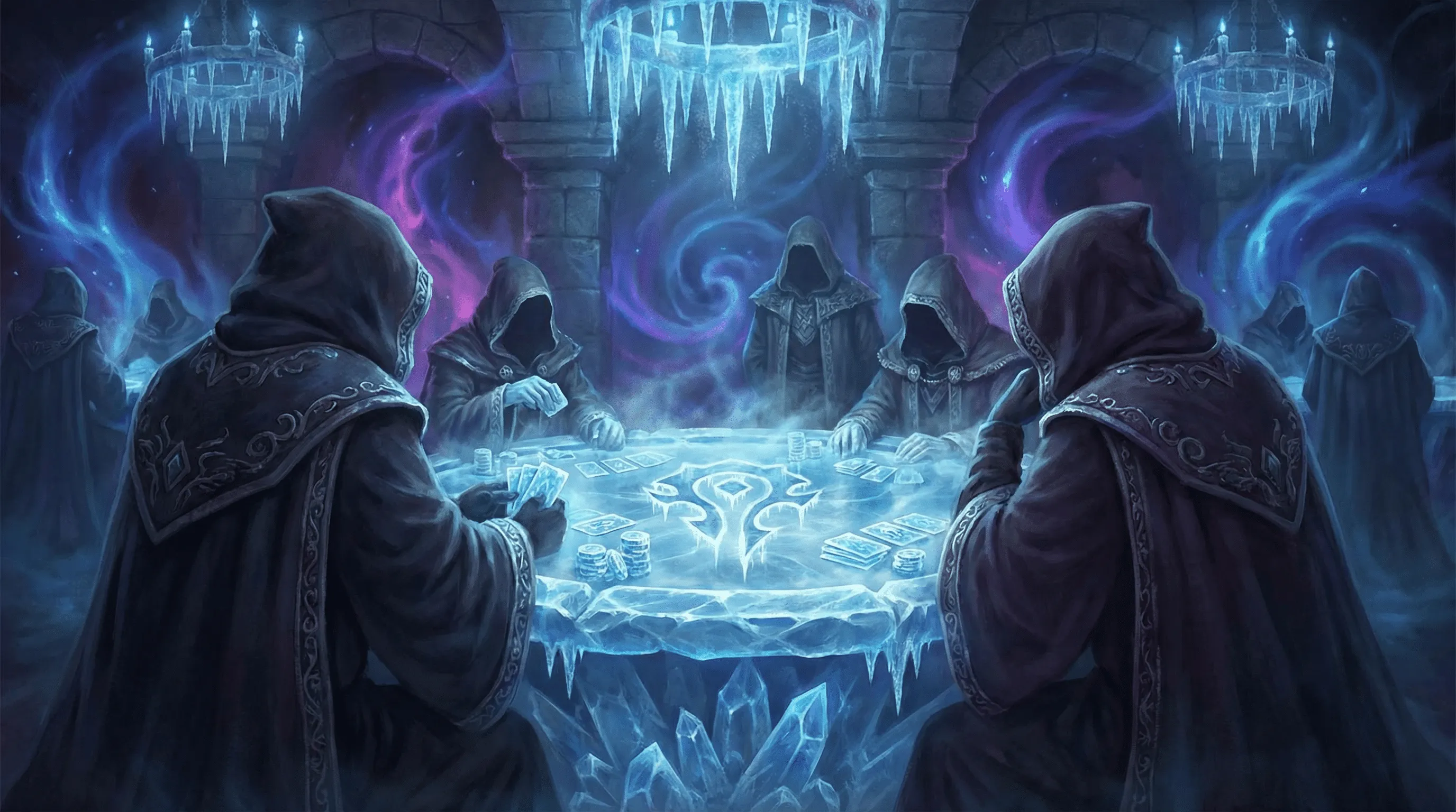 Mesa de Pôquer com tema de gelo no pixbet