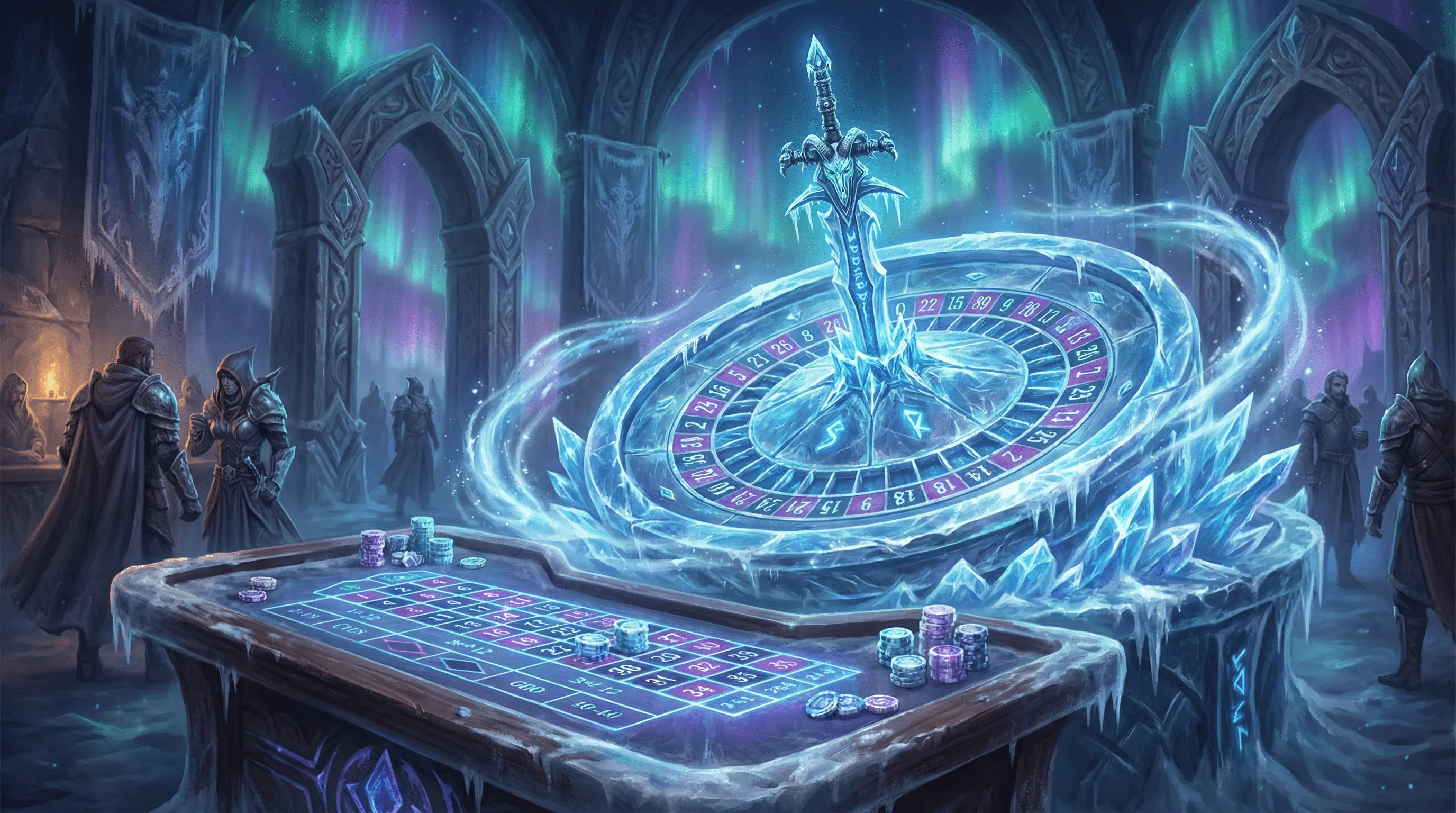 Roleta mística com efeitos de gelo no pixbet